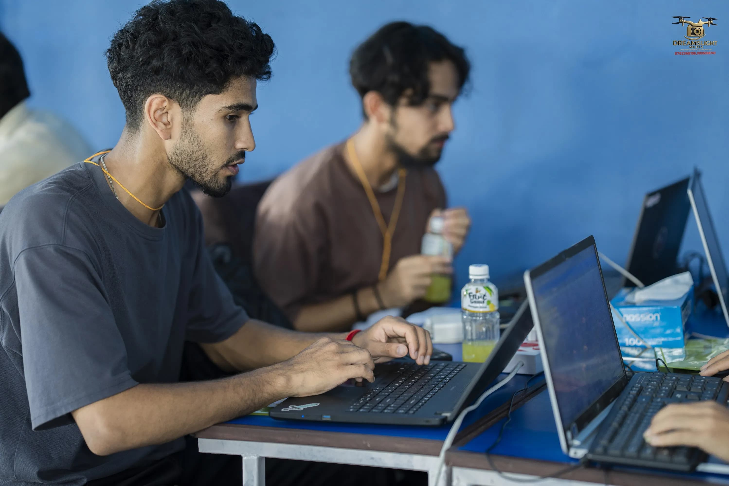 Developers coding during the hackathon
